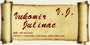 Vukomir Julinac vizit kartica